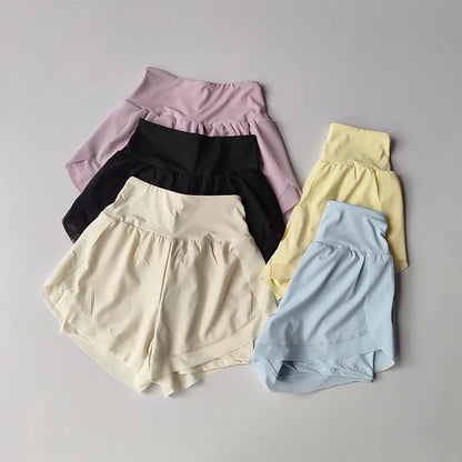 Women's High Waist 2 in 1 Quick Dry Running Shorts
