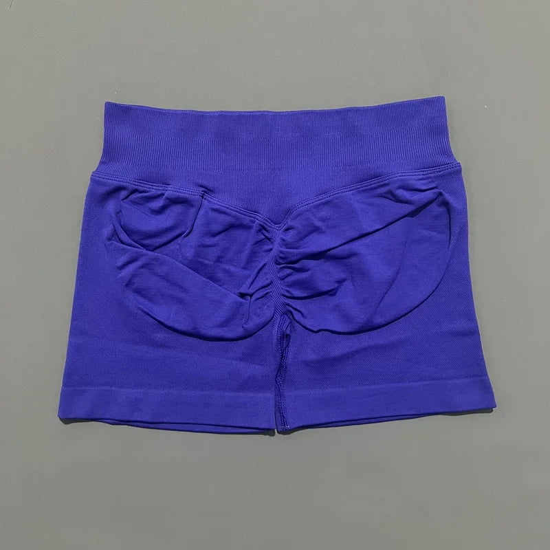 Women Fitness Workout Shorts Yoga High Waist Lift Butt Fitness Shorts Gym Running Sportswear Women Push Up Gym Leggings