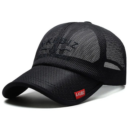 Unisex Mesh Embroidered Sun Protection Baseball Cap