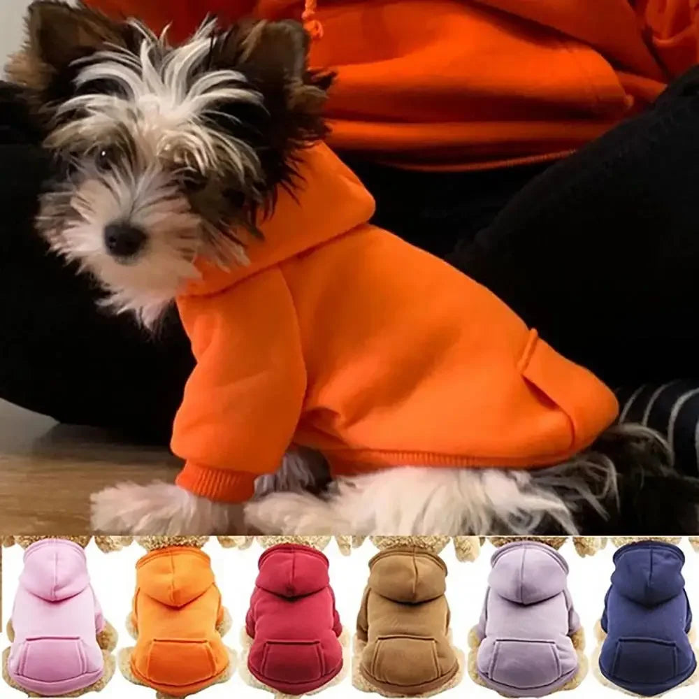 Warm Winter Dog Hoodie Sweatshirt for Small & Medium Dogs