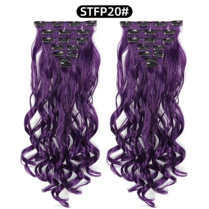 22 Inch Curly Wavy Clip In Hair Extensions 7PCS