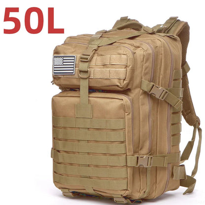 25L or 50L Waterproof Tactical Hiking Backpack