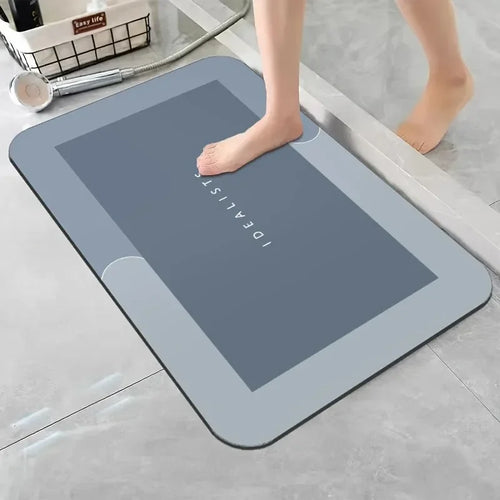 Diatomaceous Earth Bath Mat Super Absorbent Non Slip Quick Dry Rug