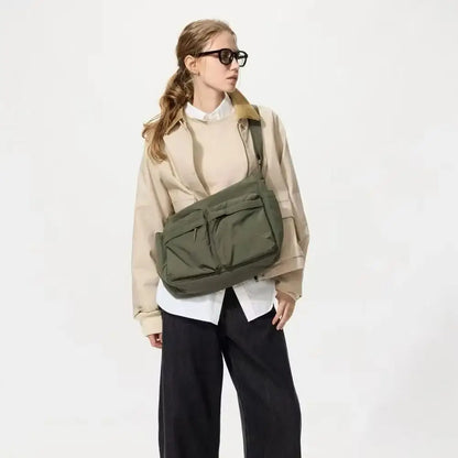 Spring Summer Canvas Shoulder Crossbody Bag for Women Lightweight Handbag