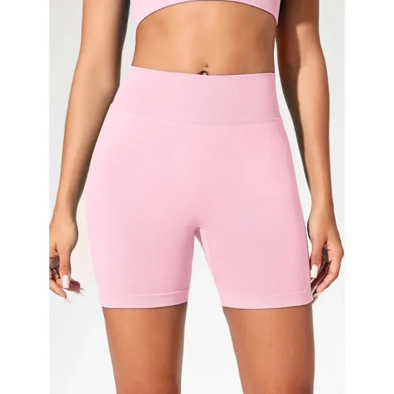 Women's High Waist Elastic Yoga Shorts