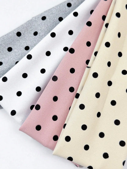 Women's 4 Piece Polka Dot Elastic Headband Set