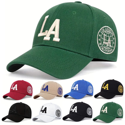 Unisex LA Embroidered Adjustable Snapback Baseball Cap