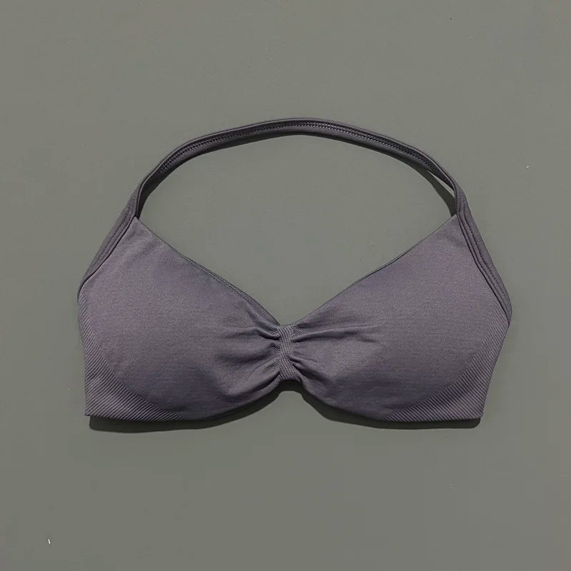 Women's High Support Strappy Halter Sports Bra