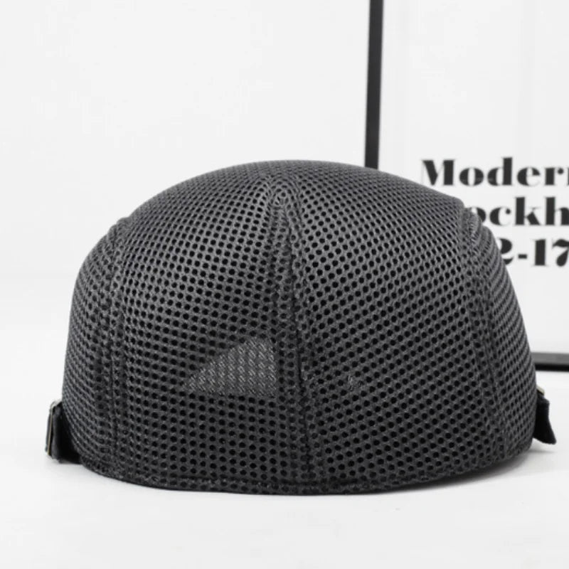 Men's Breathable Mesh Newsboy Flat Cap