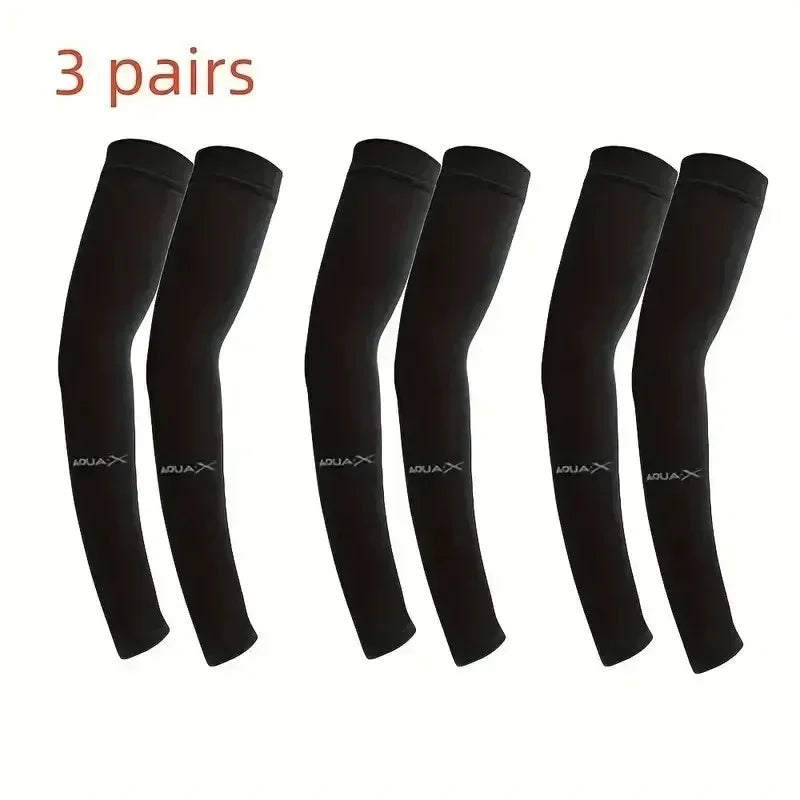 3 Pairs Cooling Breathable UV Protection Arm Sleeves