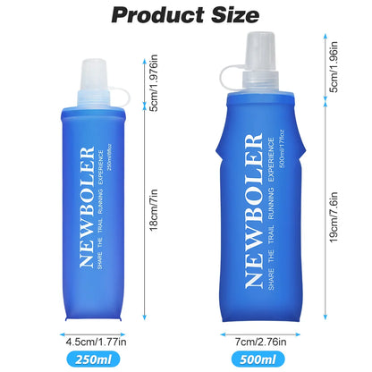 NEWBOLER 150ml to 500ml Collapsible TPU Soft Flask Water Bottle