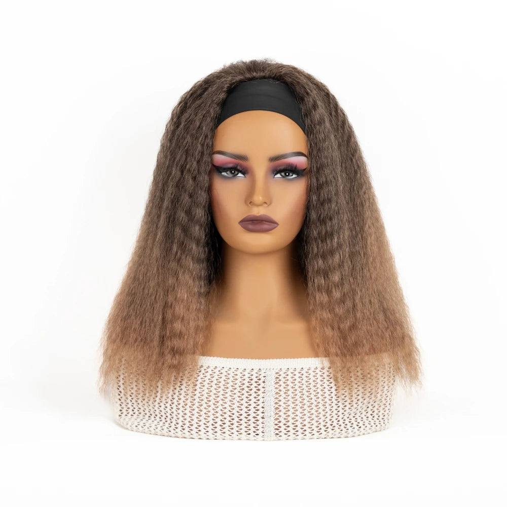 Short Kinky Straight Afro Puff Wig for Women