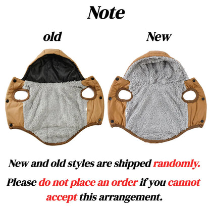 Warm Fleece Dog Hoodie Coat with D-Ring for Small & Medium Dogs