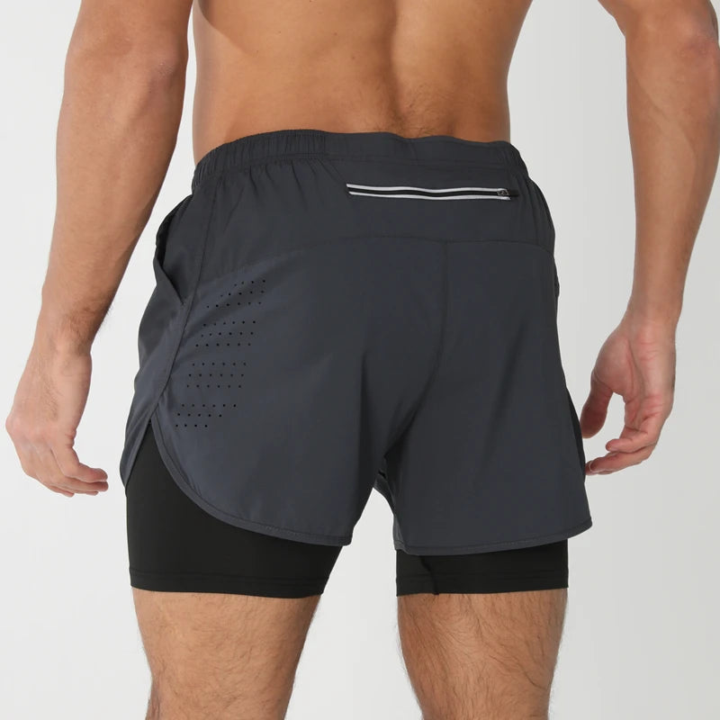 Men's Quick Dry 2 in 1 Running Shorts