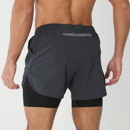 Men's Quick Dry 2 in 1 Running Shorts
