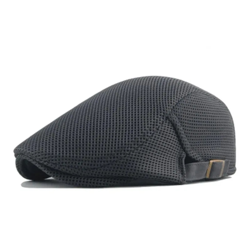 Men's Breathable Mesh Newsboy Flat Cap
