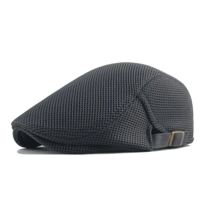 Men's Breathable Mesh Newsboy Flat Cap