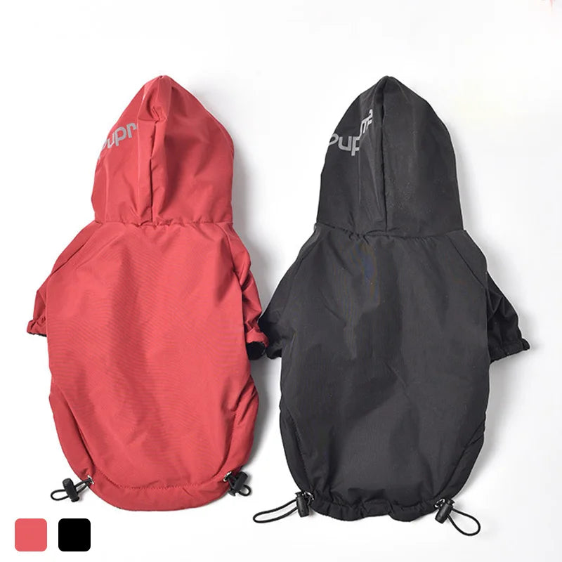 Waterproof Warm Hooded Dog Coat with Reflective Details for Small Dogs & Cats
