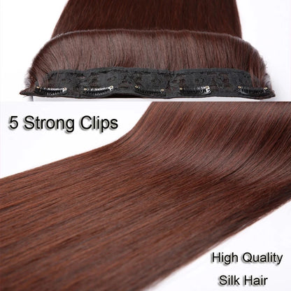 Women's 24 Inch 5 Clip Straight Synthetic Hair Extension