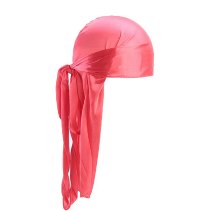 Unisex Silky Long Tail Durag Headwrap