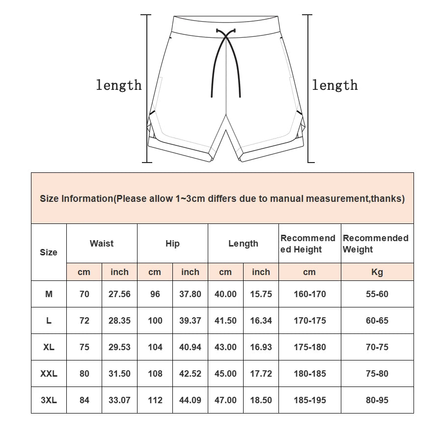 Men's Camo 2 in 1 Quick Dry Running Shorts