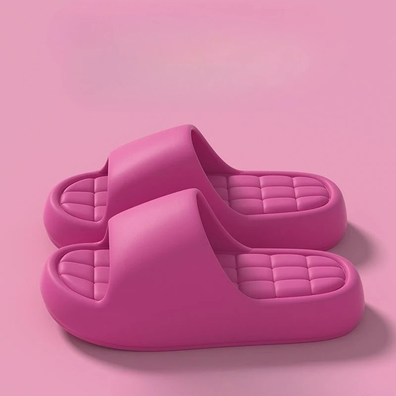 Unisex Cloud Cushion EVA Slides Thick Sole Non Slip Bathroom Slippers