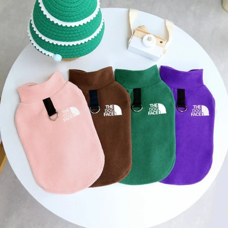 Warm Stretch Fleece Vest for Dogs Autumn Winter Pet Clothes