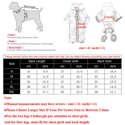 Reflective Camouflage Dog Jumpsuit with D-Ring for Small & Medium Dogs