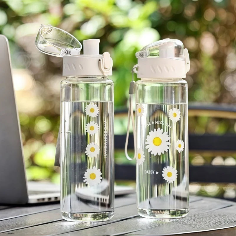 780ml Daisy Flower Leak Proof Sports Water Bottle