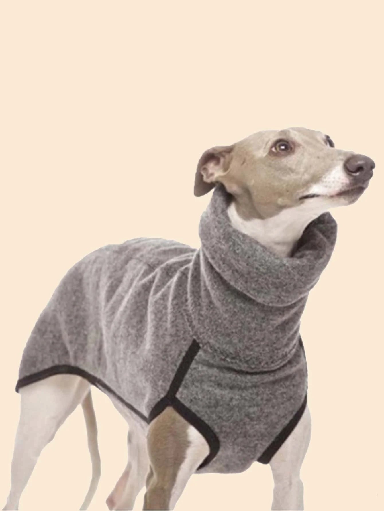 Greyhound Winter Turtleneck Pajamas Stretch Dog Coat for Medium & Large Dogs
