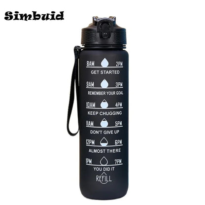 600ml Leak Proof Motivational Sports Water Bottle with Time Marker