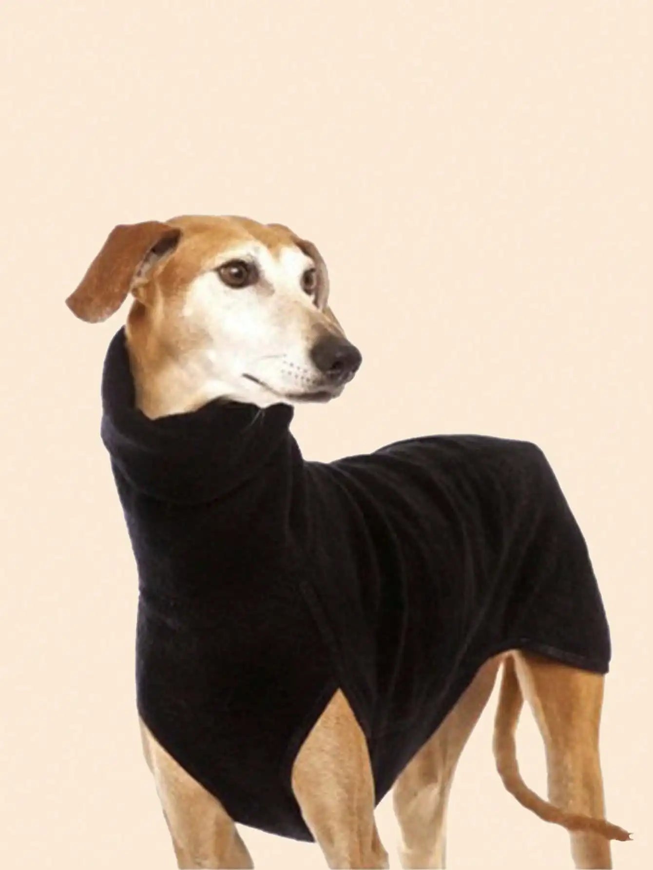 Greyhound Winter Turtleneck Pajamas Stretch Dog Coat for Medium & Large Dogs