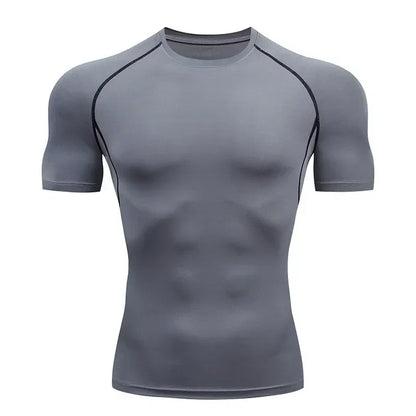 Men's Quick Dry Printed Compression Workout T Shirt