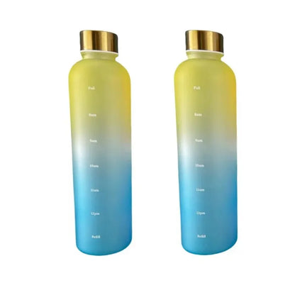 1L BPA Free Motivational Sports Water Bottle with Time Marker