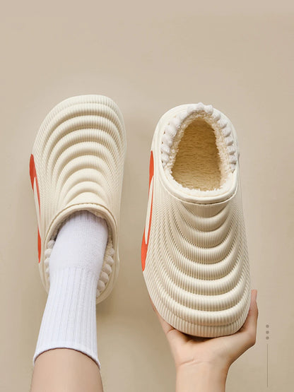 Women’s Cartoon Sheep Plush Slippers Warm Closed Toe Winter Shoes