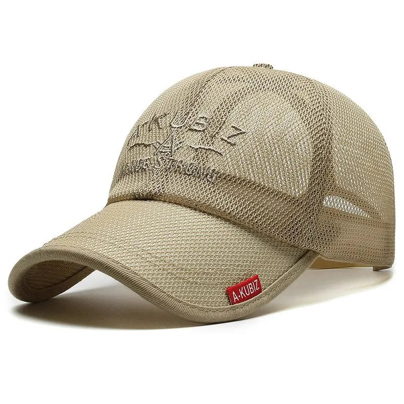 Unisex Mesh Embroidered Sun Protection Baseball Cap
