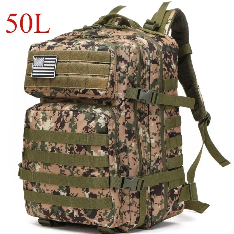 25L or 50L MOLLE Tactical Hiking Backpack