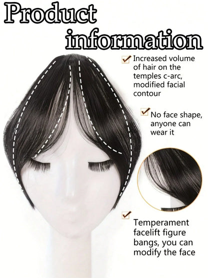 Women's Natural Clip In Middle Part Bangs Hair Extension