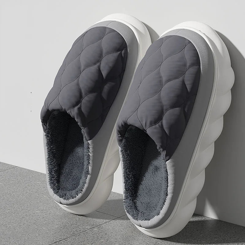 Men’s Waterproof Fur Lined Winter Slippers Size 48–49