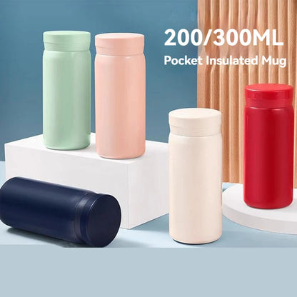 200ml or 300ml Stainless Steel Mini Insulated Thermos Cup
