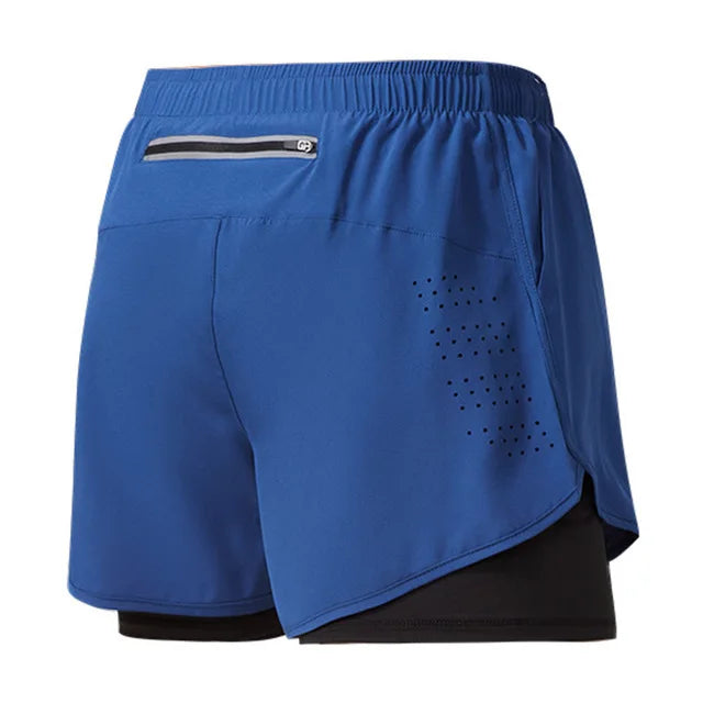 Men's Quick Dry Double Layer Running Shorts