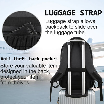Men's Large Capacity Waterproof Travel Laptop Backpack