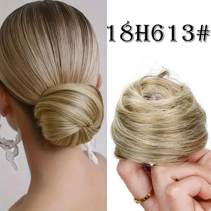 WIGSIN Women's Synthetic Messy Donut Hair Bun Extension