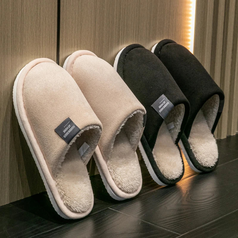 Unisex Warm Plush Non Slip Indoor House Slippers