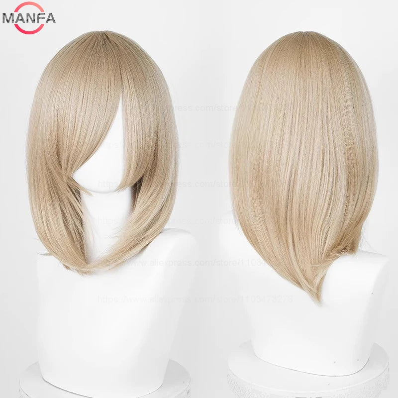 40cm Heat Resistant Anime Cosplay Wig with Bangs