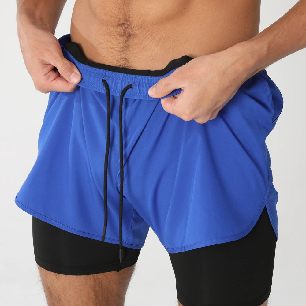 Men's Quick Dry 2 in 1 Running Shorts