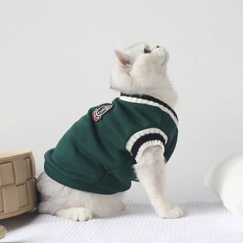 Warm Pullover Sweater for Small Dogs & Cats Winter Pet Clothes