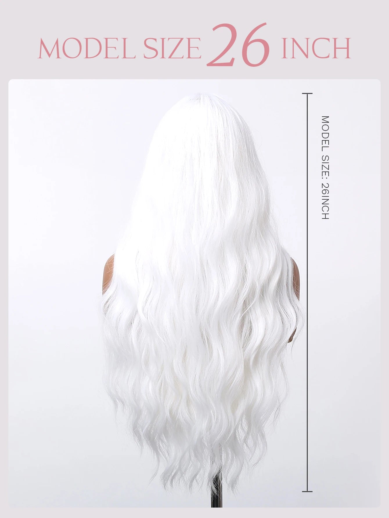 Women's Long Silver White Curly Synthetic Wig