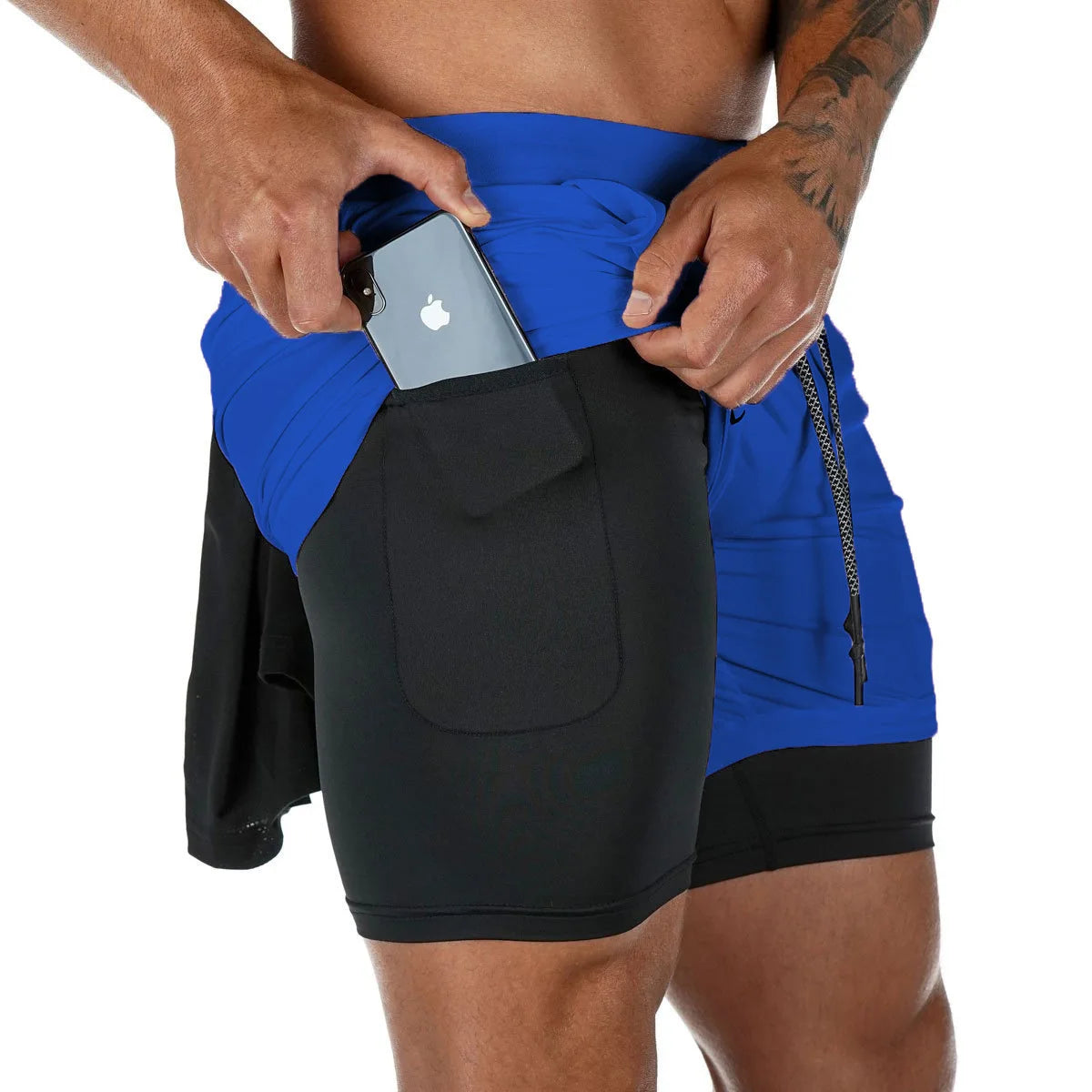Men's Camo 2 in 1 Quick Dry Running Shorts