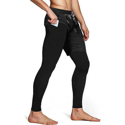 Men's 2 in 1 Running Training Pants